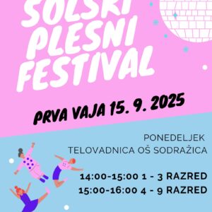 ŠOLSKI PLESNI FESTIVAL – OKTOBER 2025