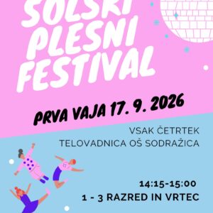ŠOLSKI PLESNI FESTIVAL – SEPTEMBER 2026